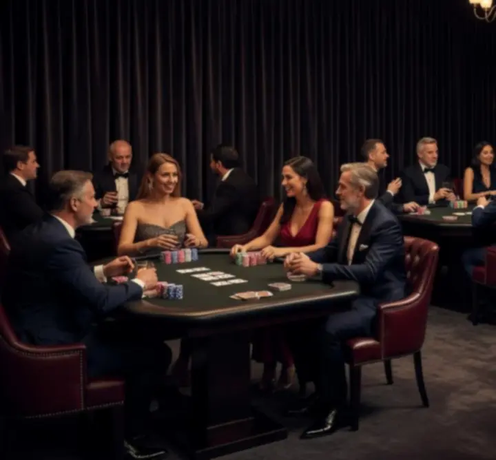 Elegáns, sötét hangulatú poker terem áttekintése Budanight eseményen